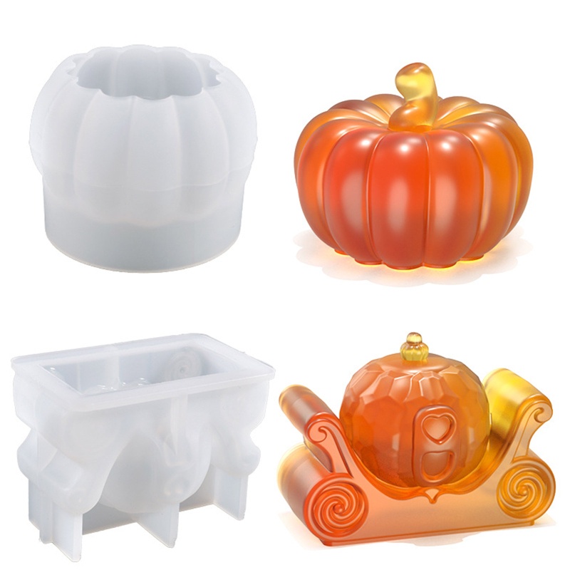 Khuôn Làm Xà Phòng Handmade Silicone Hình Bí Ngô Halloween