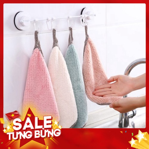 (Rẻ Là Mua)  Khăn lau tay sợi len (4 màu) - 7808 (Giảm Giá Sập Sàn)