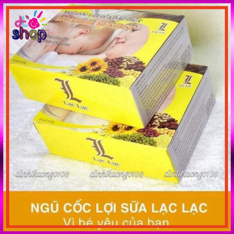 (2 hộp) Ngũ cốc lợi sữa - Ngũ cốc lợi sữa lạc lạc 30 gói/hộp - NGŨ CỐC LẠC LẠC SIÊU DINH DƯỠNG CHO MẸ SAU SINH