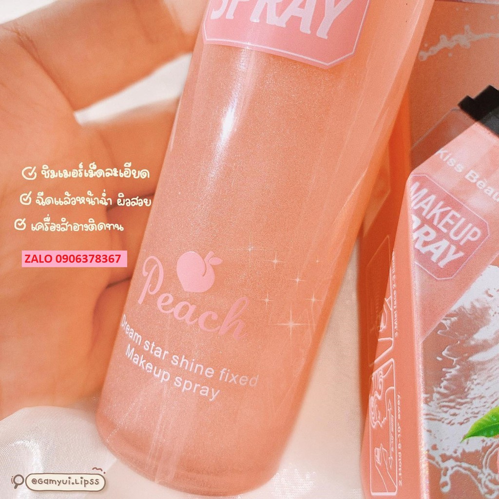 🧞‍♀️XỊT KHOÁ NỀN MAKEUP SPRAY KISSBEAUTY PEACH THAILAND | BigBuy360 - bigbuy360.vn