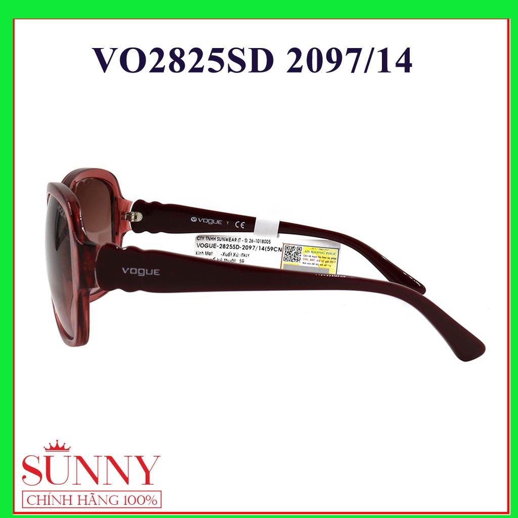 VO2825SD 2097/14 - Kính mát Vogue chính hãng, bảo hành toàn quốc