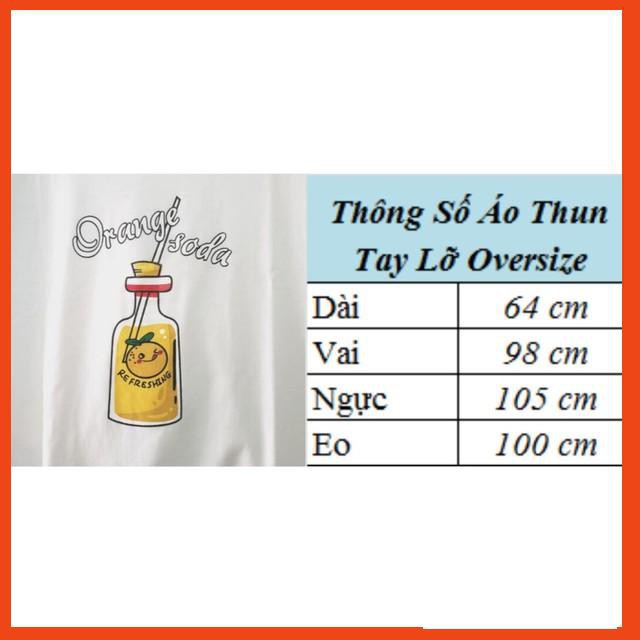 Áo Thun 4D Tay Lỡ Họa Tiết ORANGE SODA OVERSIZE SIÊU HOT 2019