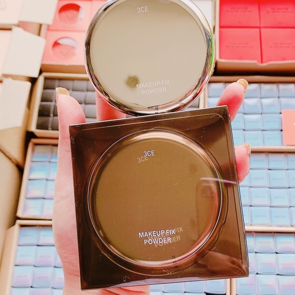 Phấn Phủ Nén 3CE Makeup Fix Powder - Hộp Đen [Fair - Soft Medium - Clear Light]