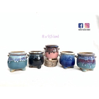 Chậu trồng cây men chảy nhập trung - chậu trồng sen đá/xương rồng