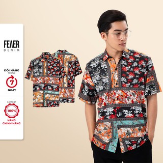Áo sơ mi nam họa tiết FEAER vải Lụa thoáng mát, không nhăn form suông Maze Party |new arrival 2021|