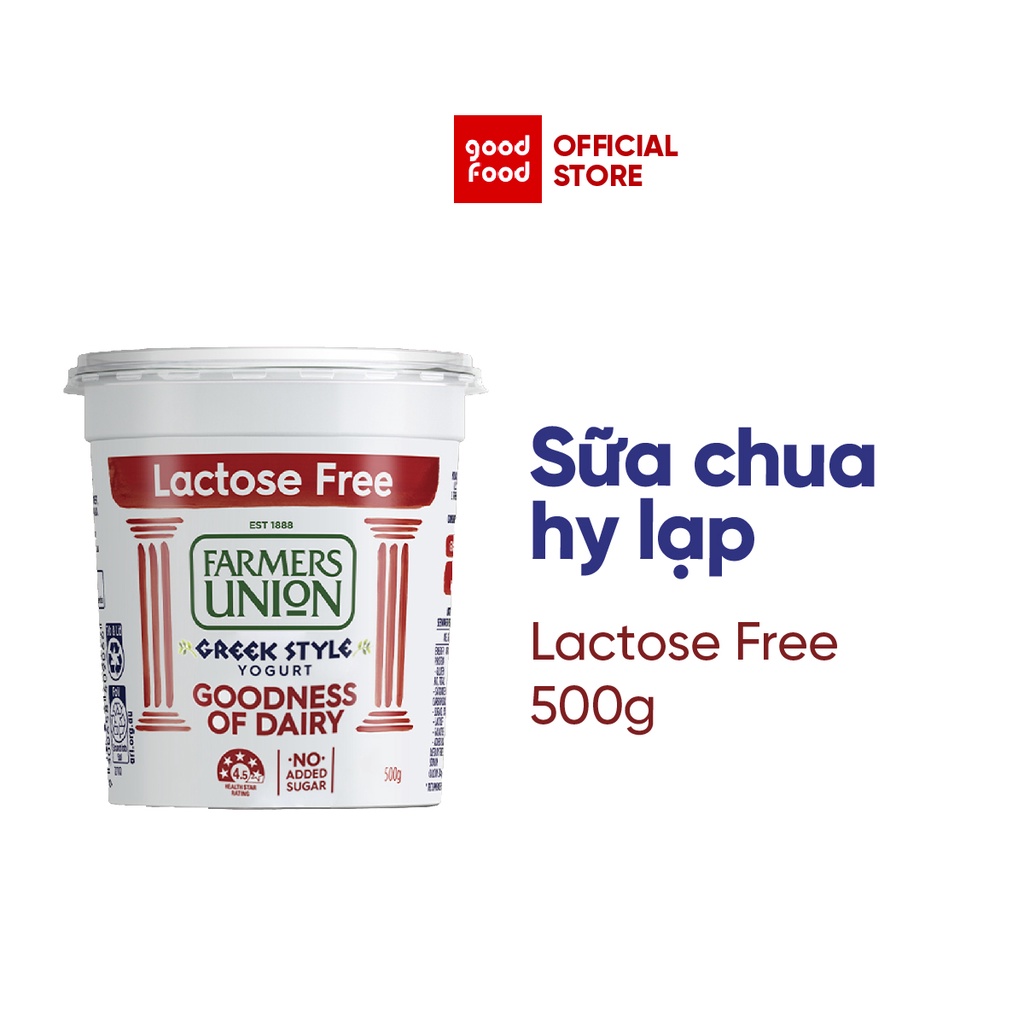 Sữa Chua Hy Lạp Greek Yogurt Farmers Union không lactose 500g - 1 hũ