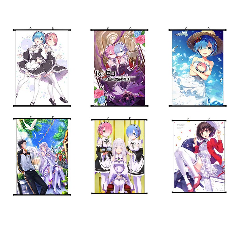 Áp phích treo tường trang trí nhân vật Anime Re: Zero