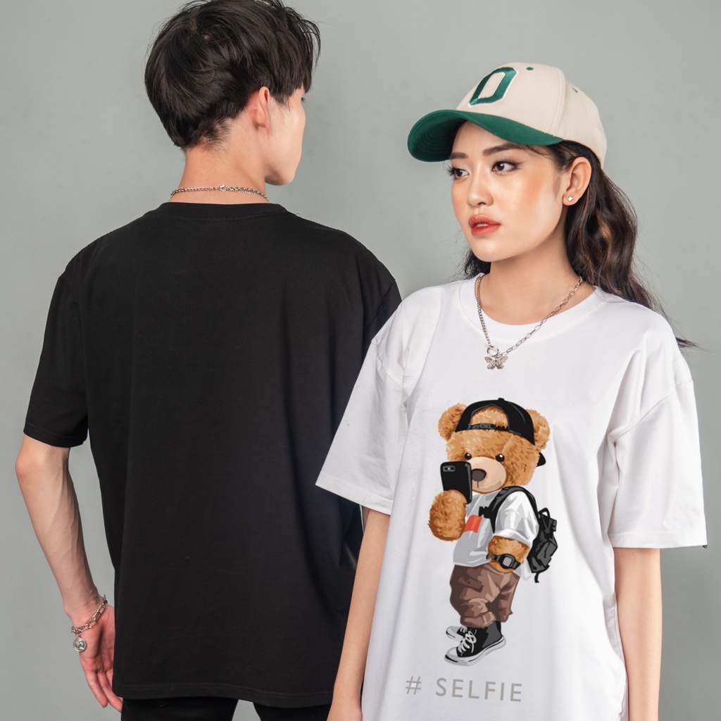 Áo Thun Nam Nữ Tay Lỡ Cổ Tròn Local Brand Nigust N259, áo phông nam nữ Unisex Gấu Teddy đường phố Form Rộng