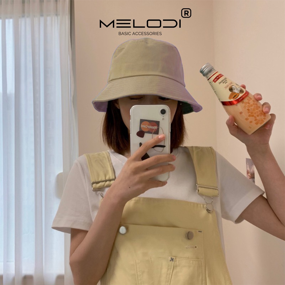 Mũ bucket trơn, nón tai bèo vành tròn trơn 2 mặt Ulzzang form unisex