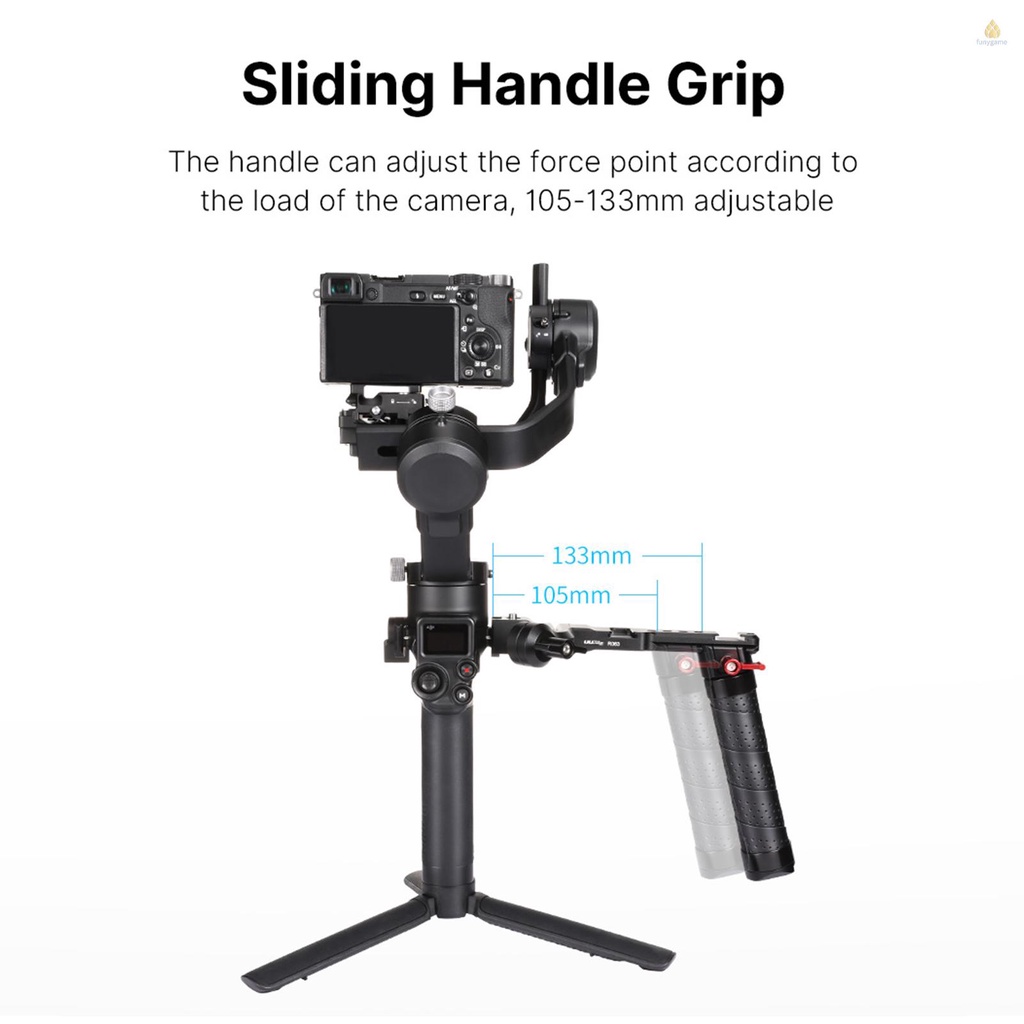 Tay Cầm Chống Rung Đa Năng UURig R083 Bằng Hợp Kim Nhôm Có Thể Gập Gọn 1/4 Inch Cho DJI Ronin RSC2