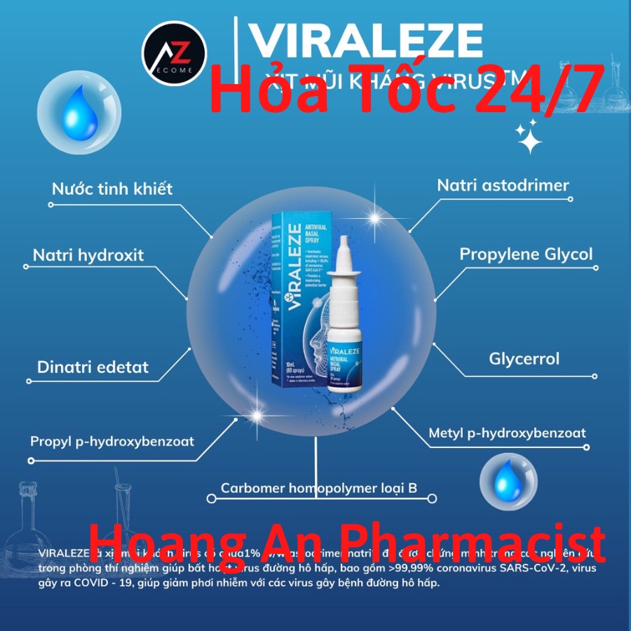 Xịt mũi Viraleze vô hiệu hóa các loại tác nhân gây hại cho đường hô hấp của Úc