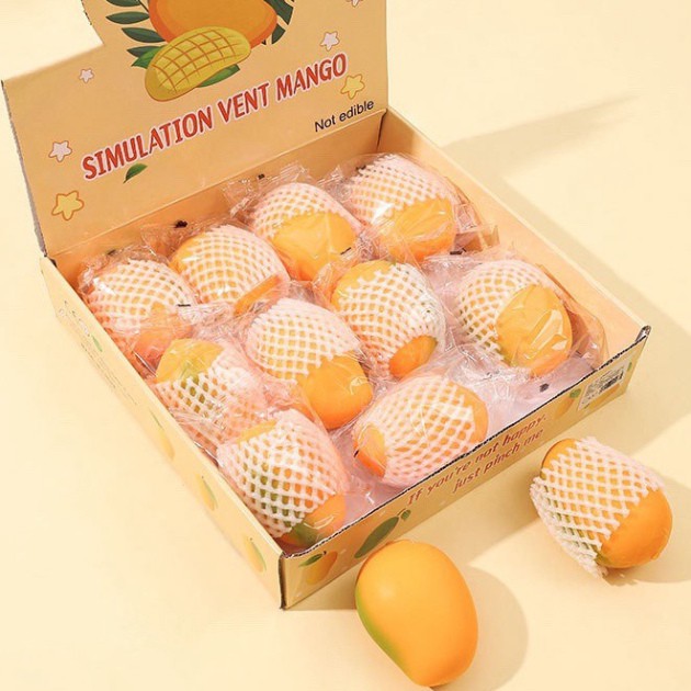 SQUISHY Hình Quả Xoài Chính Vàng Quả Xoài Xanh Lét Kèm Bọc Mềm Mịn Chậm Tăng đáng yêu mochi slime có hư