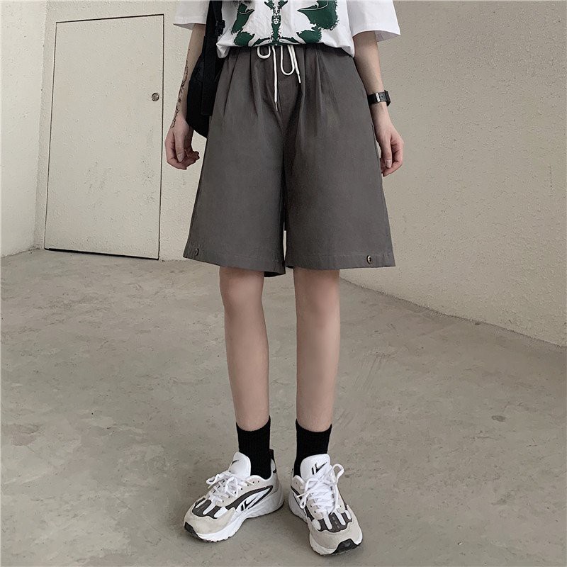 Quần short kaki có cúc bấm ở gấu - ẢNH THẬT