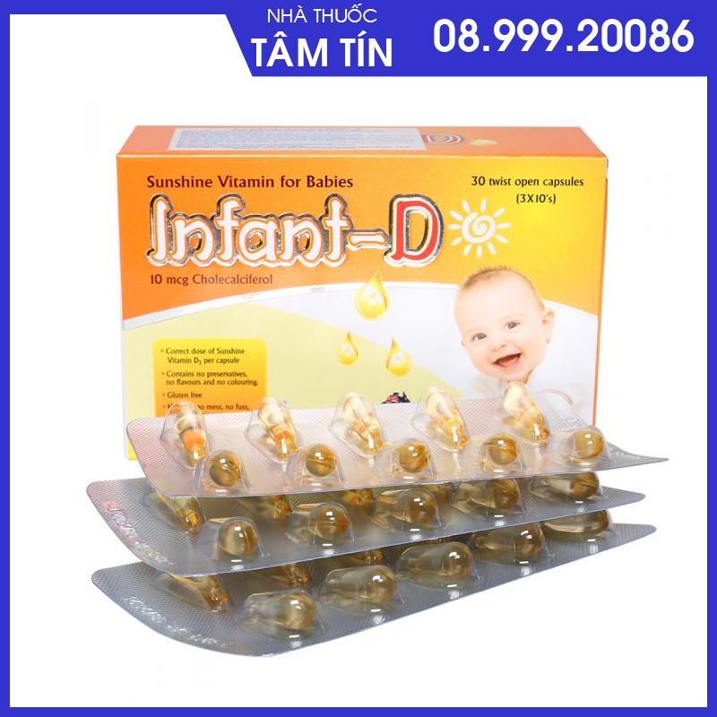 Infant-D (Chính hãng) Úc- Bổ sung Vitamin D3 giúp xương và răng chắc khoẻ