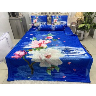 Drap thun lạnh 5D cao cấp mẫu hoa