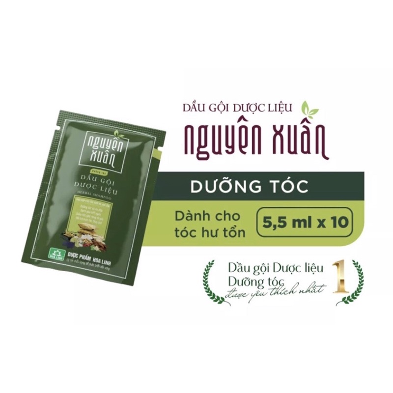 Combo 10 Gói Dầu Gội Dược Liệu Nguyên Xuân 5.5ml