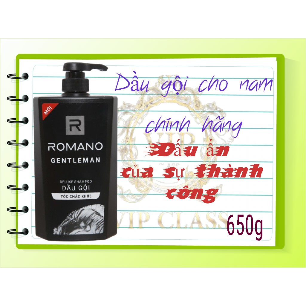 DẦU GỘI ROMANO GENTLEMAN 650G. RomanoLarge Size