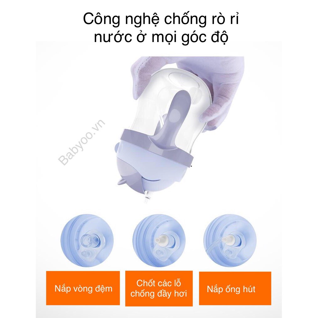 Bình Nước Chống Sặc Cho Em Bé,Bé Tập Uống Nước Bằng Bình Có 2 Quai Cầm Tiện Dụng