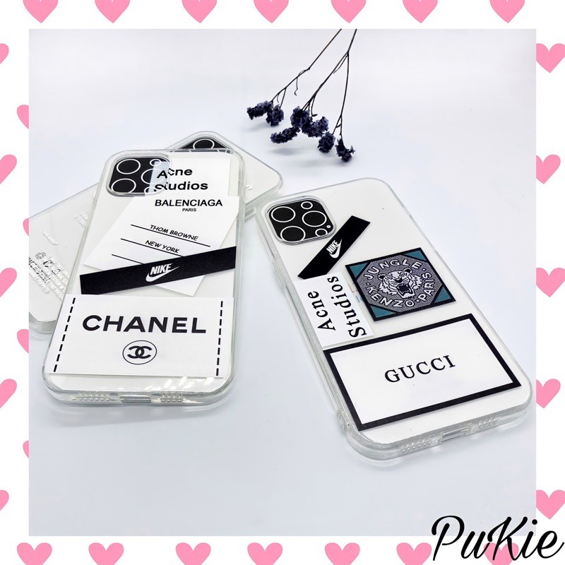 Ốp Lưng Iphone Dẻo Trong Hoạ Tiết Chanel Gucci Cho Iphone X / XS Max / 11 / 11Pro / 11 Pro Max/ 12 / 12 Pro Max