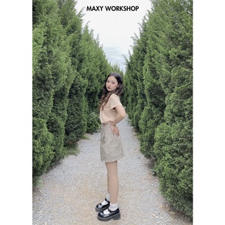 Áo thun cổ tim Nude V neck basic tee Maxy Workshop