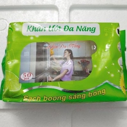 Combo 5 gói Khăn Lau Đa Năng Ruby 1 gói 50 tờ lớn có sẵn xà phòng lau xe, lau bếp, lau vật dụng siêu sạch