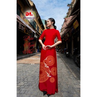 Vải áo dài in hình Trống Đồng