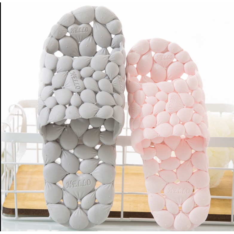 Dép unisex nam nữ đi trong nhà Dép lê mang nhà tắm chống trơn trượt êm chân