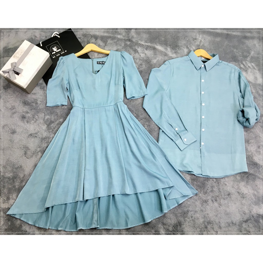 SET SƠ MI VÁY ĐÔI FIGTREE MÀU XANH MINT CỰC SANG