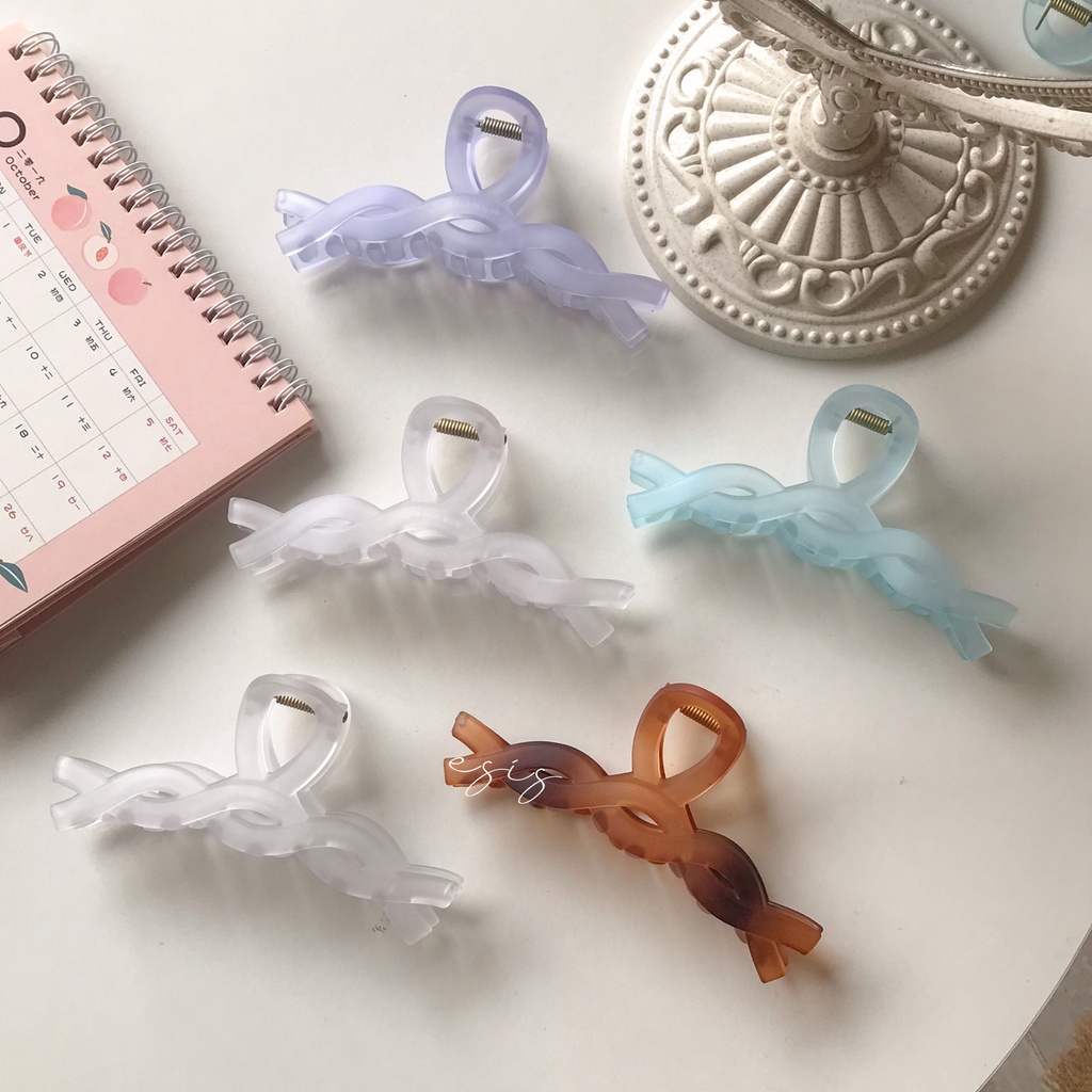 KẸP GẮP TÓC KIỂU XOẮN HÀN QUỐC MÀU SẮC OMBRE ĐƠN GIẢN CHO NỮ-ESIS ACCESSORIES