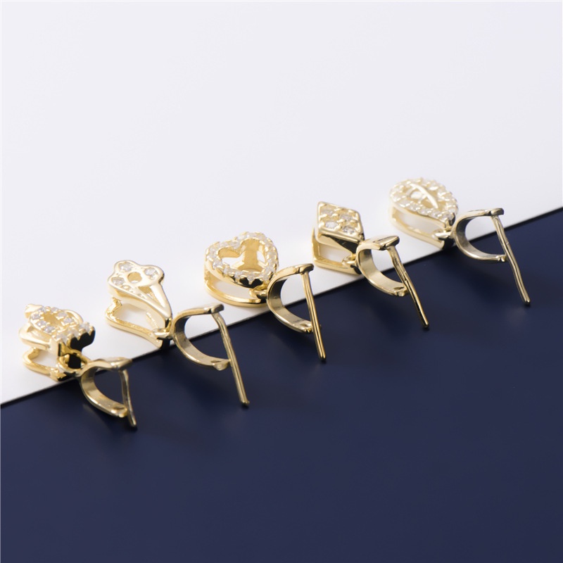 Mặt Dây Chuyền Bạc S925 Hình Hoa Hướng Dương Đính Đá Ngọc Bích Cài Khóa DIY