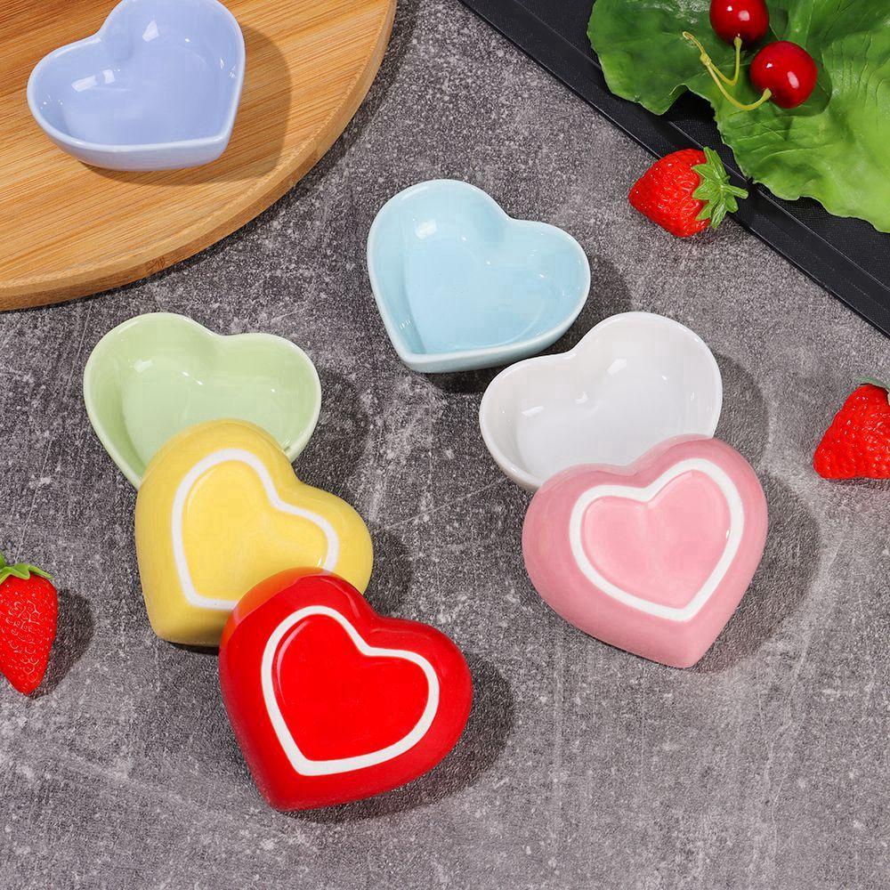 Set 3 Đĩa Đựng Nước Chấm / Sushi / Nước Sốt Họa Tiết Dễ Thương Tiện Dụng Cho Lễ Tình