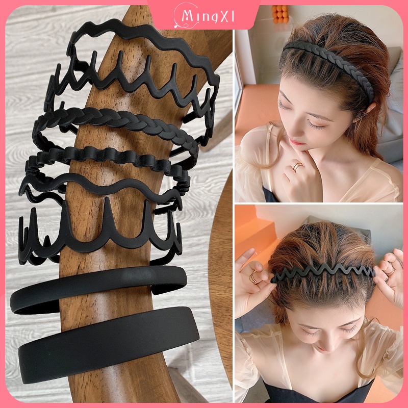 Set 3 Băng Đô Đen Đơn Giản Phong Cách Hàn Quốc Cổ Điển Dành Cho Nam Và Nữ