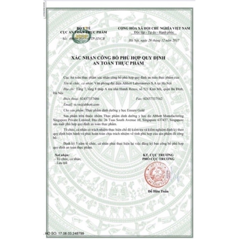 Sữa Bột Ensure Gold 850g