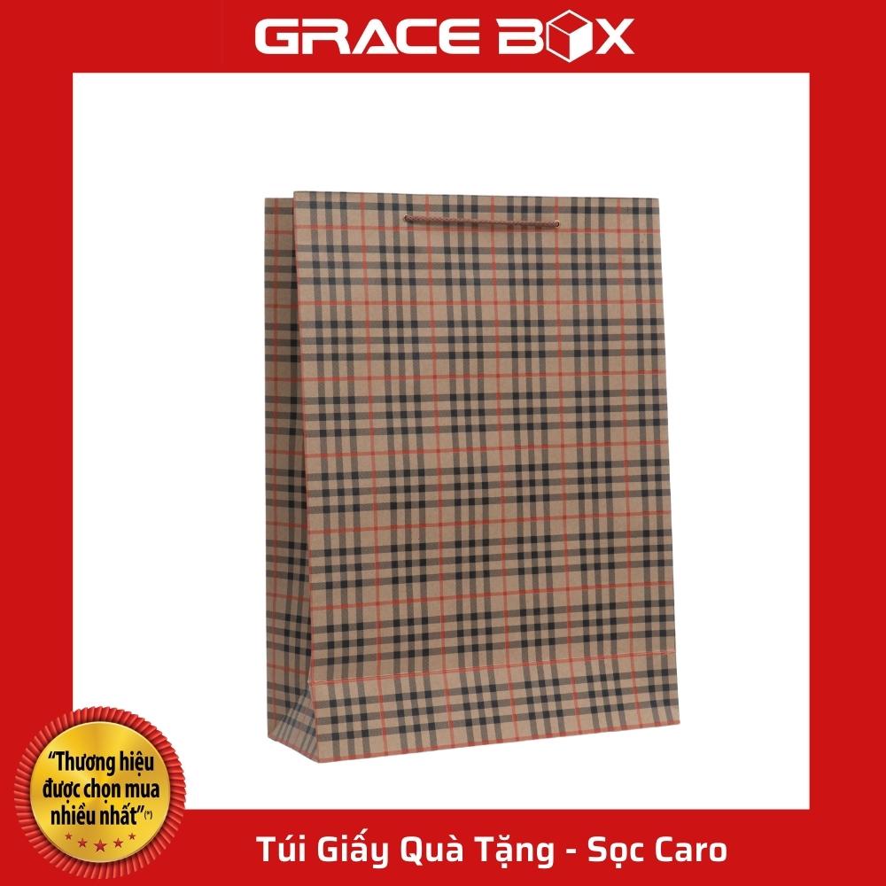 Túi Giấy Quà Tặng Sọc Caro Cao Cấp Cao Cấp - Siêu Thị Bao Bì Grace Box