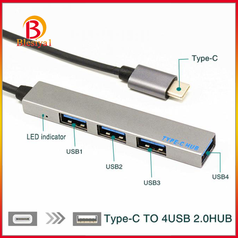 (Hàng Mới Về) Bộ Chia 4 Cổng Usb 3.0 Type C Cao Cấp Cho Imac Macbook Pro