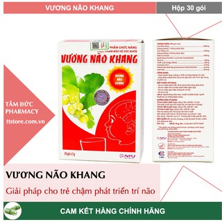 Cốm VƯƠNG NÃO KHANG [Hộp 30 gói] - Giải pháp cho trẻ chậm phát triển trí não