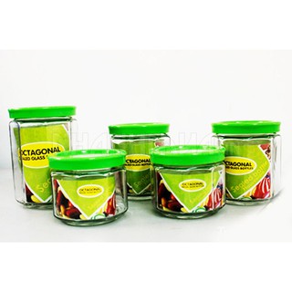 Lọ Đựng Gia Vị 5 Cốc Thủy Tinh