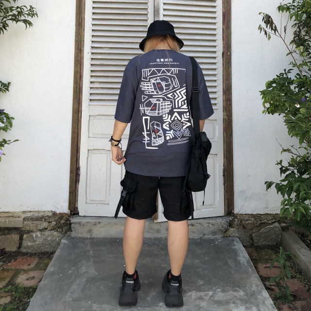 Áo thun tay lỡ unisex HAND màu XÁM/TRẮNG ❤️ FREESHIP ❤️ Nam nữ unisex ❤️ | BigBuy360 - bigbuy360.vn