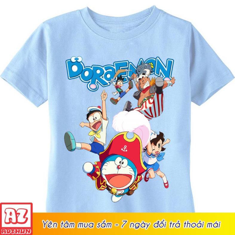 SALE SỐC Áo thun Doremon trẻ em màu trắng đỏ cam xanh biển - Doraemon M2585 giá tốt nhât