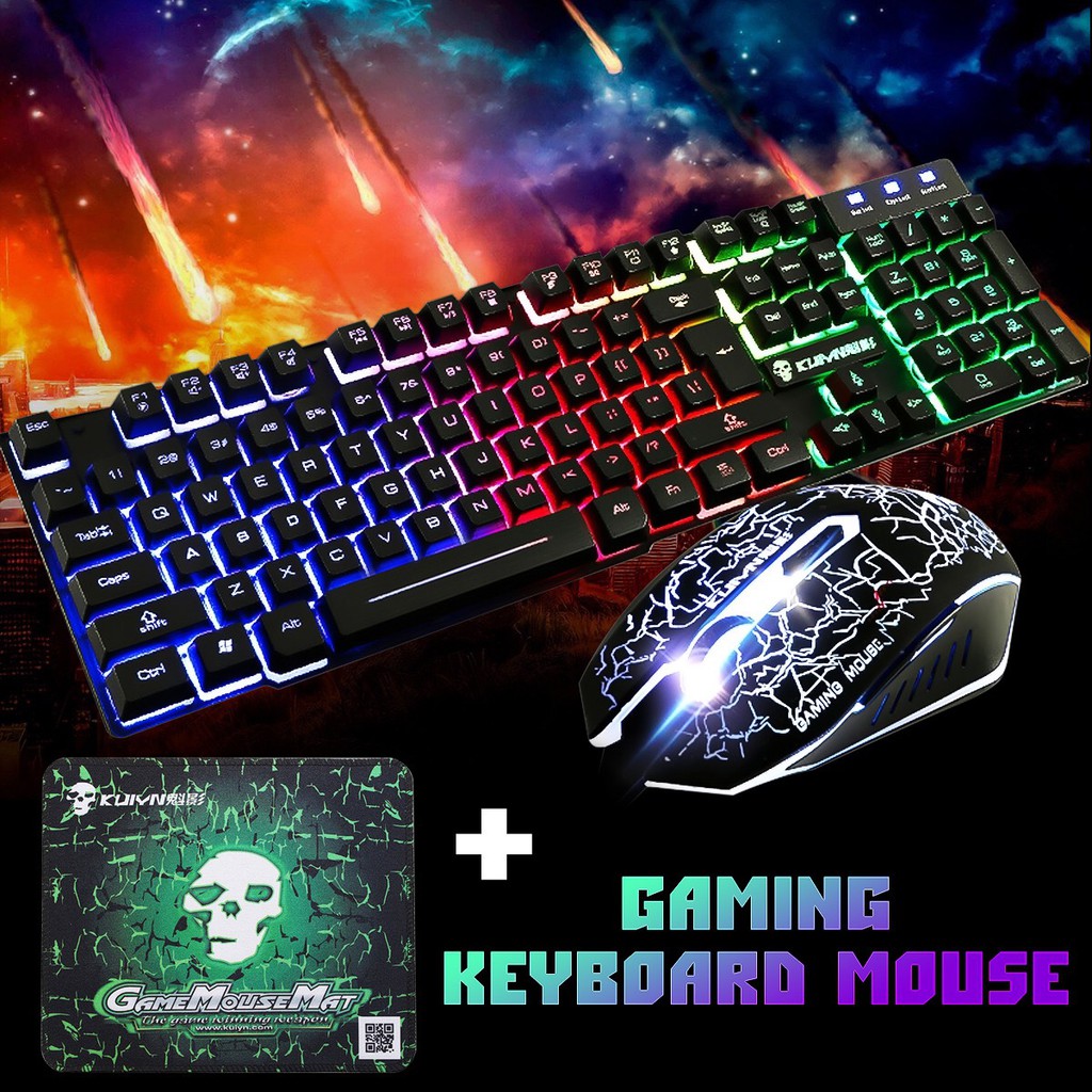 COOL NGẦU - Bộ Bàn Phím, Chuột Gaming PRO T6 2019 Siêu Đẹp Tặng Lót Chuột Led 7 màu | WebRaoVat - webraovat.net.vn