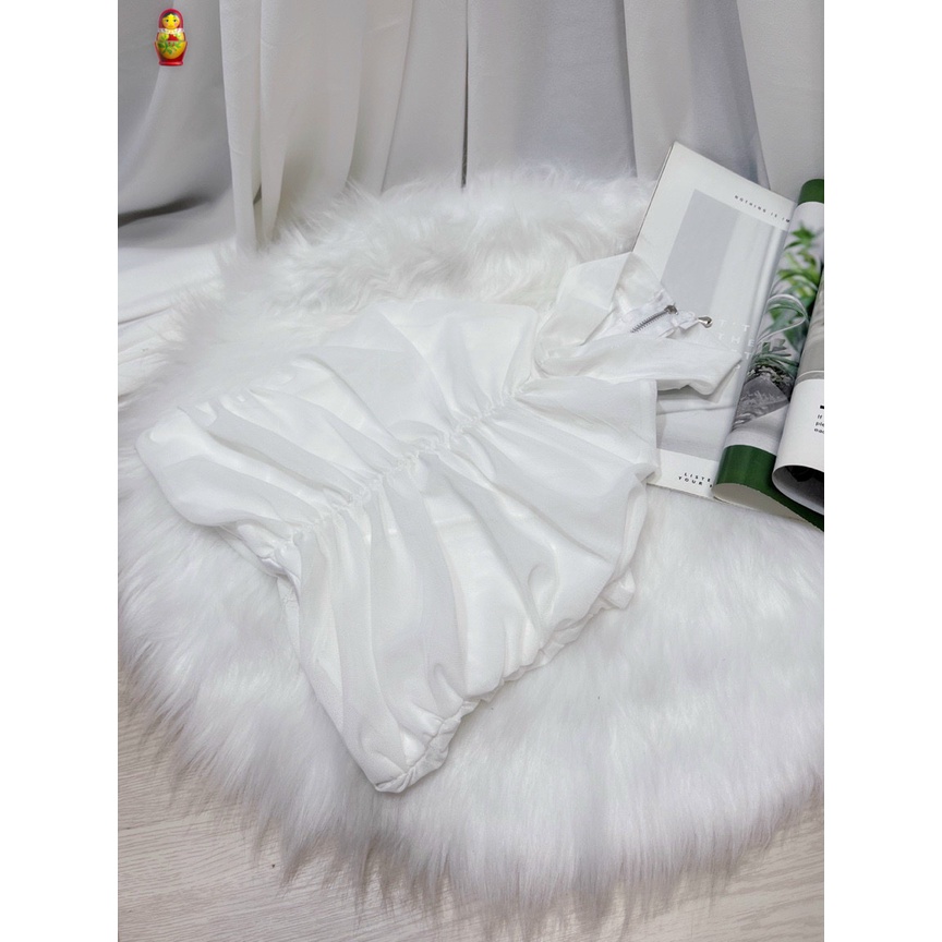 áo yếm lưới 2 lớp dây kéo lưng sexy tôn dáng