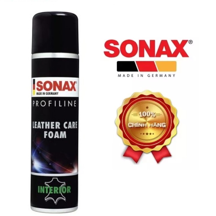 Chai xịt làm sạch và bảo dưỡng da dạng bọt SONAX PROFILINE 289300, dung tích 400ml, xuất xứ Đức