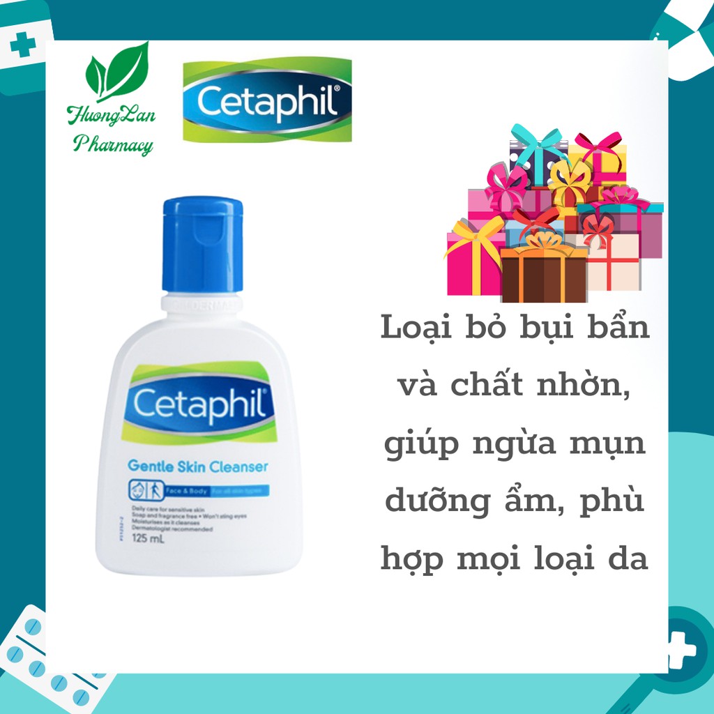 Sữa rửa mặt Cetaphil centaphil 125ml dưỡng ẩm chăm sóc da mặt ngừa mụn tẩy sạch bụi bẩn chất nhờn | BigBuy360 - bigbuy360.vn