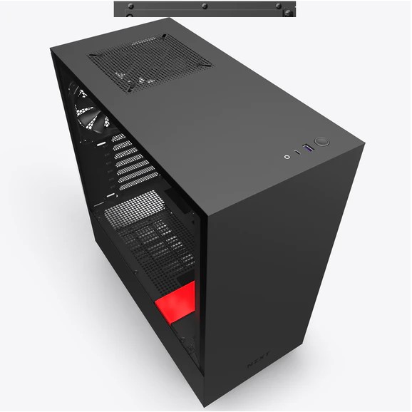 Vỏ Case Máy Tính NZXT H510 Màu Đen Đỏ