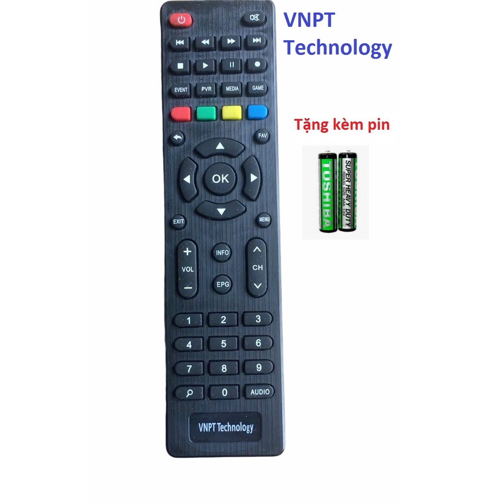 ĐIỀU KHIỂN ĐẦU THU VNPT TECHNOLOGY-tặng kèm pin - Remote Điều khiển từ xa đầu thu VNPTTechnology