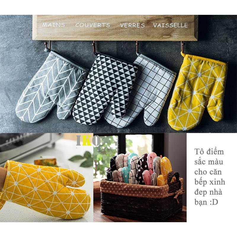 Găng Tay Nhà Bếp ( Lẻ 1 Chiếc ) Vải Thô Trần Bông Chống Nhiệt Nhấc Nồi 88283 Chợ Tốt Store