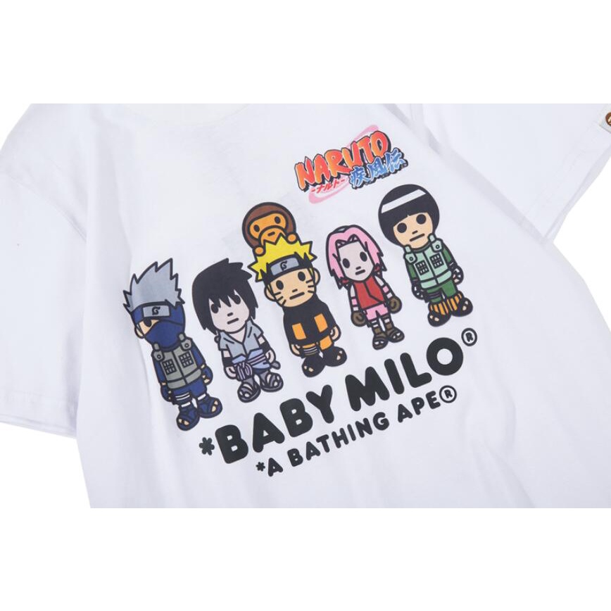 Bape Thời Trang In Áo Thun Cotton Ngắn Tay Unisex