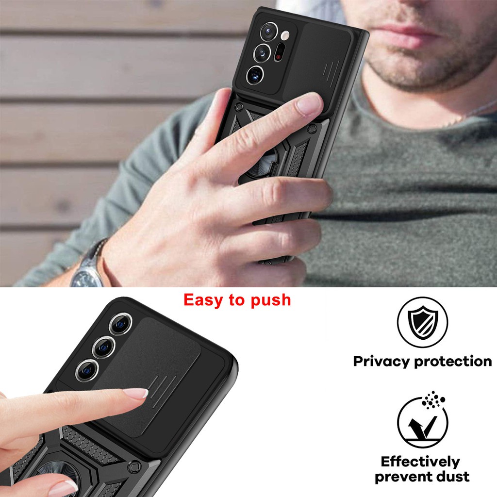 Ốp Điện Thoại Chống Rơi Có Thanh Trượt Bảo Vệ Camera Cho Samsung Galaxy A52s 5G A52 4G A52 5G Galaxy A31 A32 4G A51 4G Galaxy S21 Plus S21 Ultra