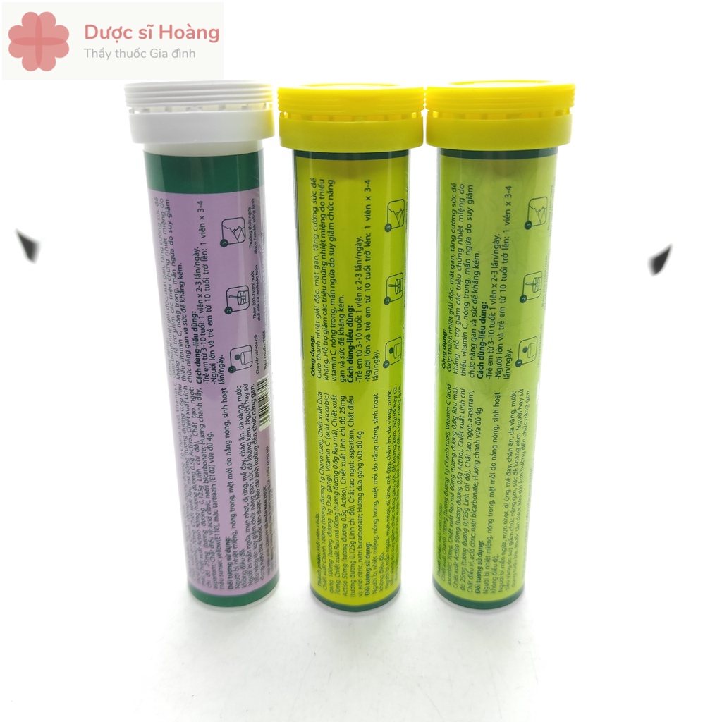 Viên sủi thanh nhiệt Livecool - Nam Dược - Dùng được cho người tiểu đường, ăn kiêng