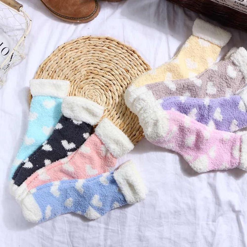 Vớ Lông Xù Mềm Mại Hình Trái Tim Trang Trí Cho Nữ